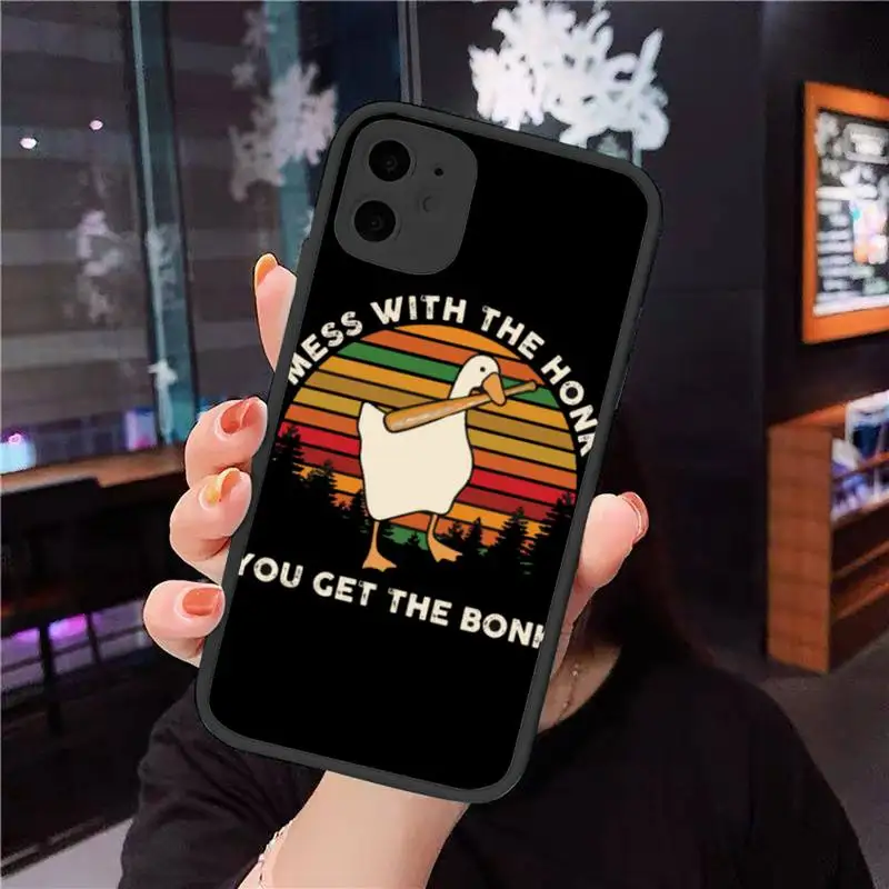 

Duck Untitled Goose Game Interesting Phone Cases Matte Transparent for iPhone 7 8 11 12 s mini pro X XS XR MAX Plus cover funda