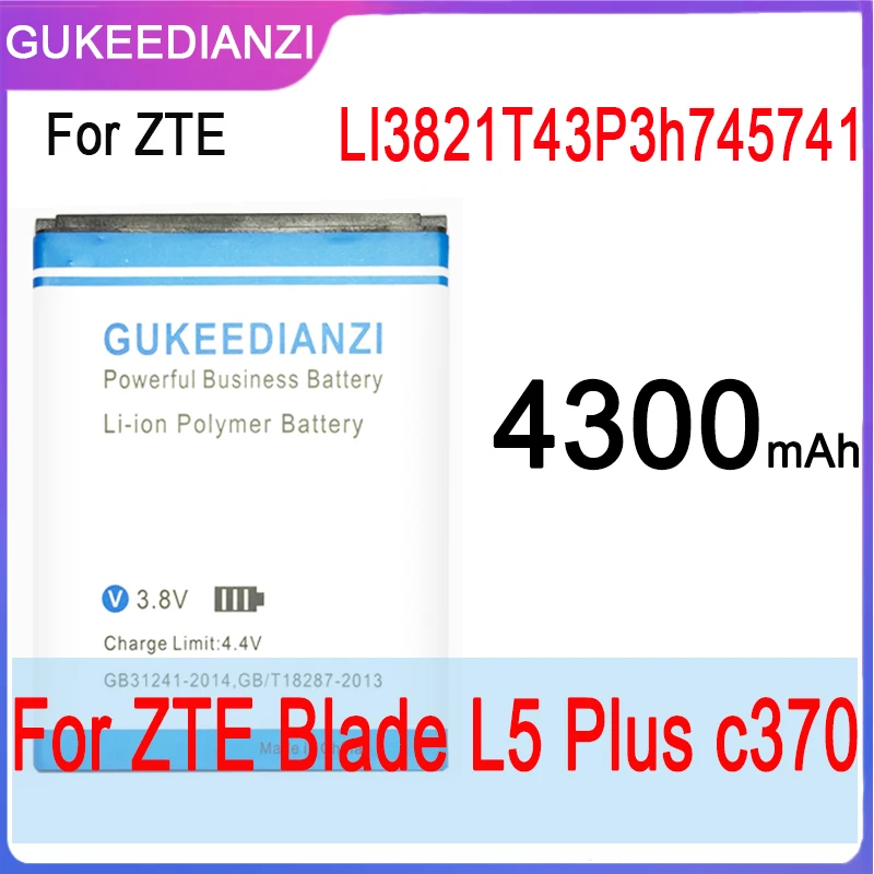 original bateria li3821t43p3h745741 de gukeedianzi 4300mah para zte lamina l5 mais