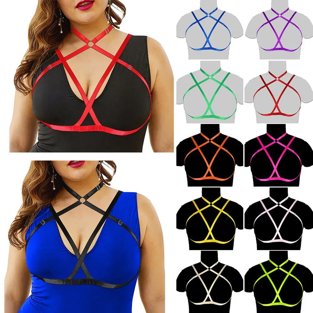 

Harness Women's Corset Exotic Accessories Hollow Chest Bondage Corset Tops Cage Plump Sexy Lingerie Body Erotic Gothic Clothes