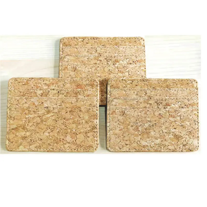 Креативный мужской держатель для визиток из искусственной кожи с пробковой