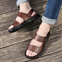 summer genuine leather casual non slip men shoes comfortable men beach sandals travel slippers flip flop
