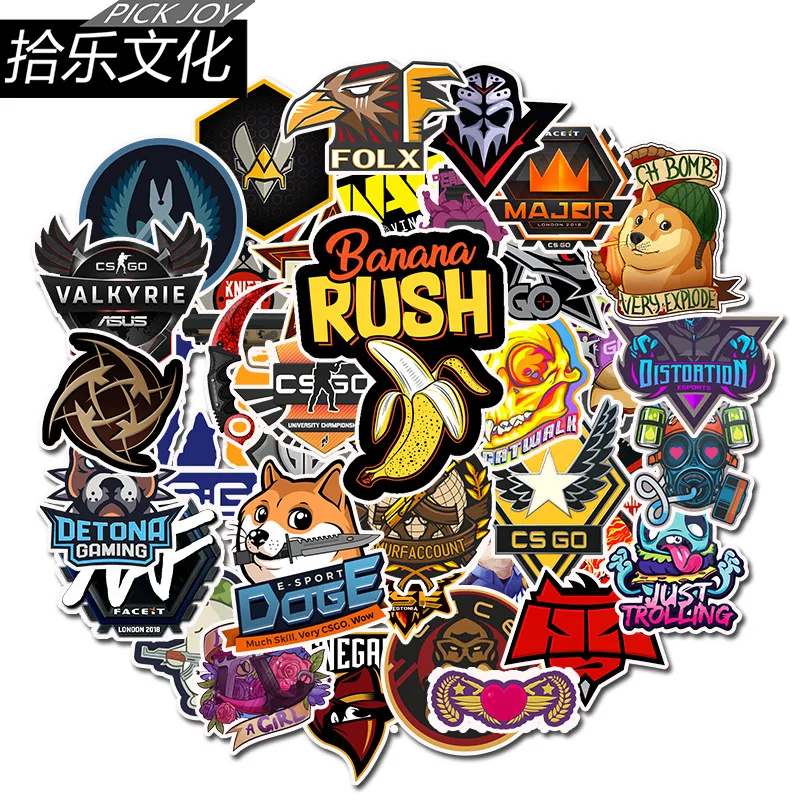 50 шт. упаковка стикеров CS GO s для игры в мотоцикл аниме мальчиков ноутбуков