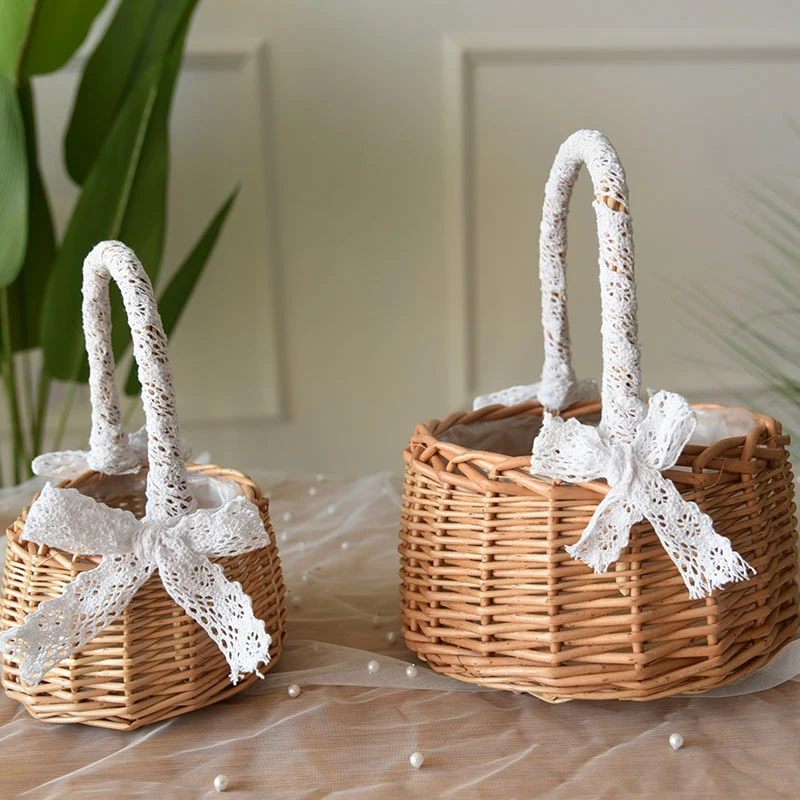 

Hand Knitting Woven Flower Basket Storage Basket Weaving Flower durable Best selling high quality convenient and universal