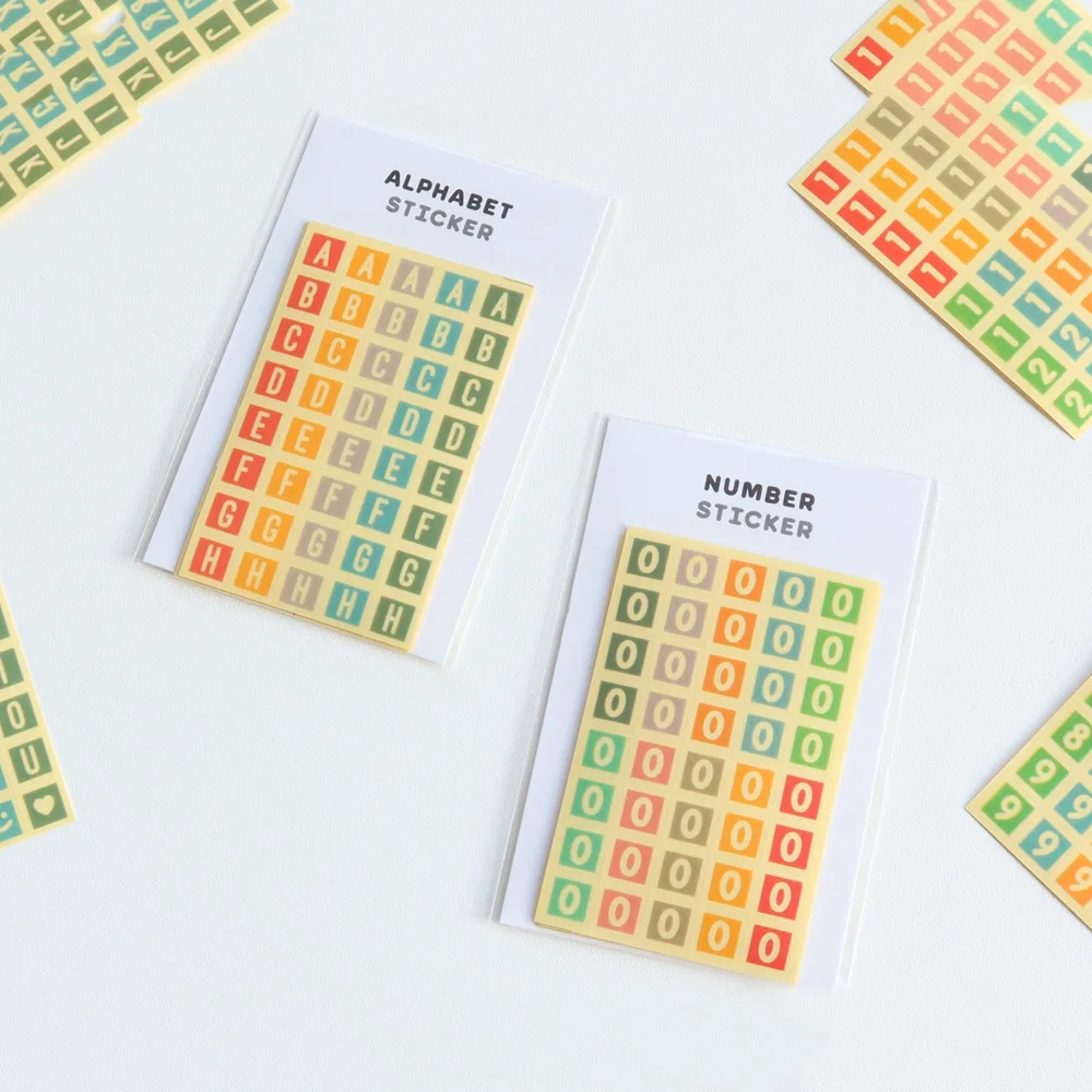 

Декоративные наклейки в Корейском стиле с цветными буквами и цифрами наклейки для скрапбукинга DIY, дневник, фотоальбом