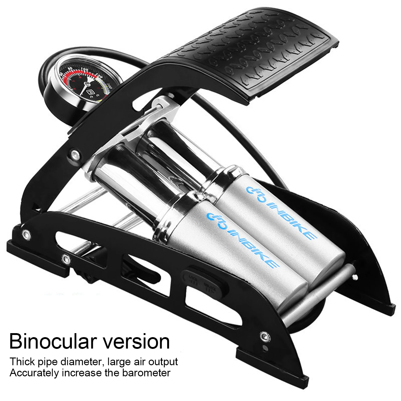 

INBIKE Portable Bicycle Pump Mini Foot Double Pump Tire Inflator for Road Mountain Bike Cycling Riding Outdoor Accessories