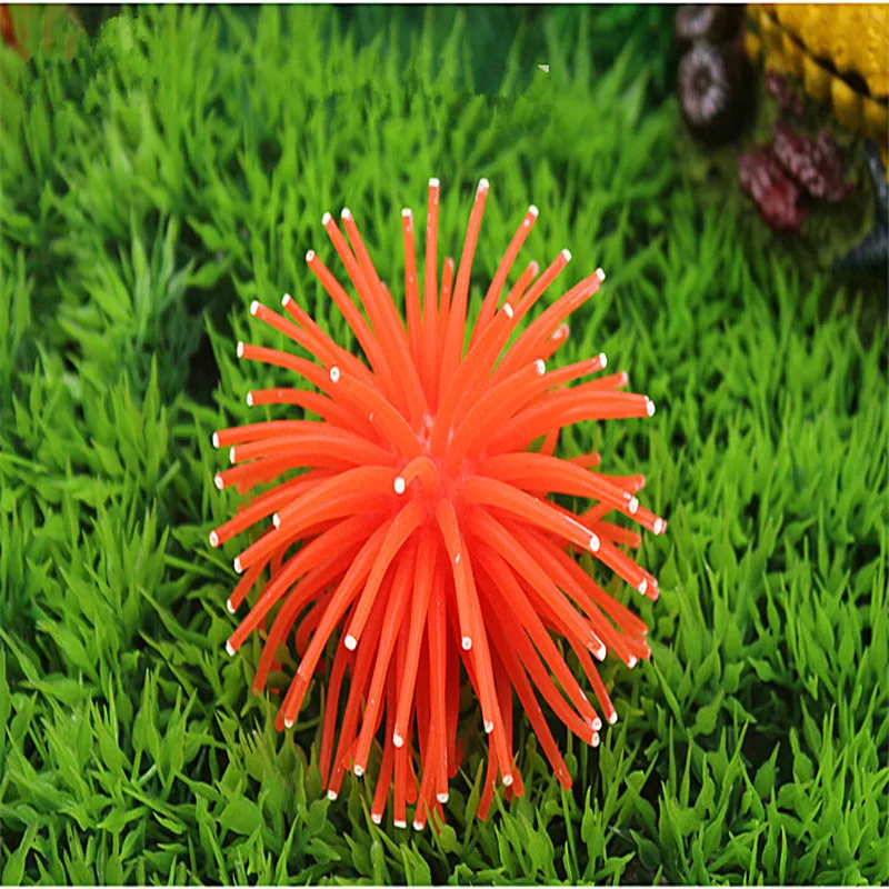 Artificial Jellyfish False Sea Urchin Coral Algae Plants Underwater Landscape Aquarium Fish Tank Ornaments Decoration Supplies images - 6