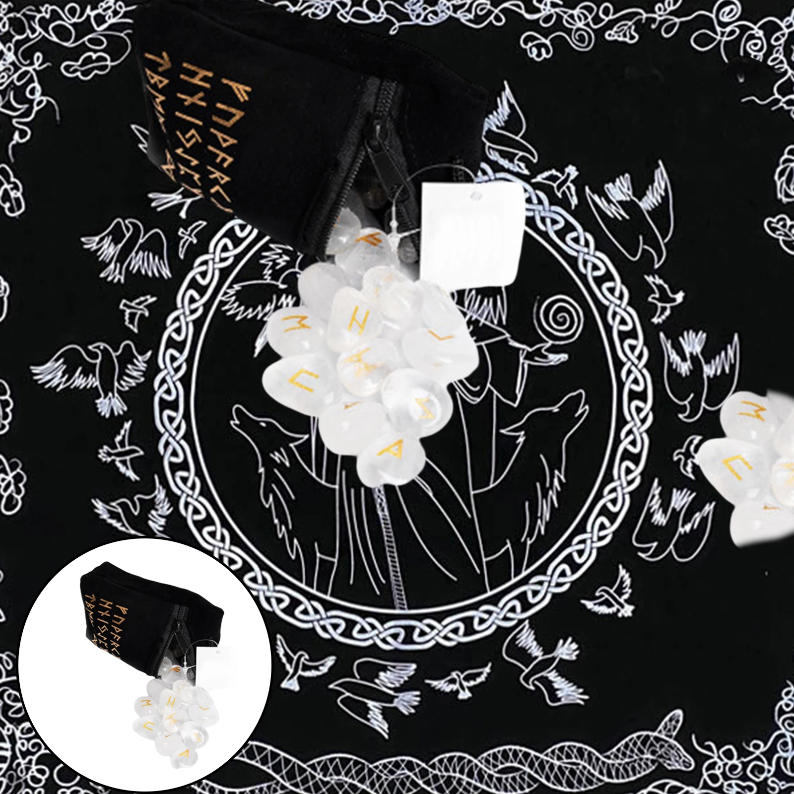 

Бусины Из рунистого камня, языческий Волк, подарок, медитация, декоративная коллекция