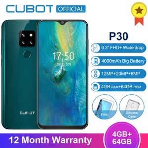 Чехол для Cubot P30 4 Гб 64 Гб MT6763 Octa Core Android 9,0 смартфон 6,3 