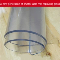 1 5mm transparent soft thick tablecloth waterproof and heat resistant pvc tablecloth dining table coffee table round tablecloth