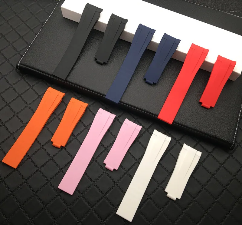 Ремешок силиконовый для наручных часов резиновый Комбинированный браслет с