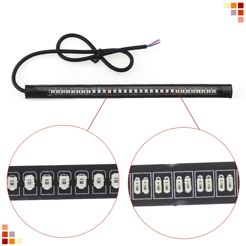 Светодиодный водонепроницаемый и гибкий светильник для мотоцикла 48smd