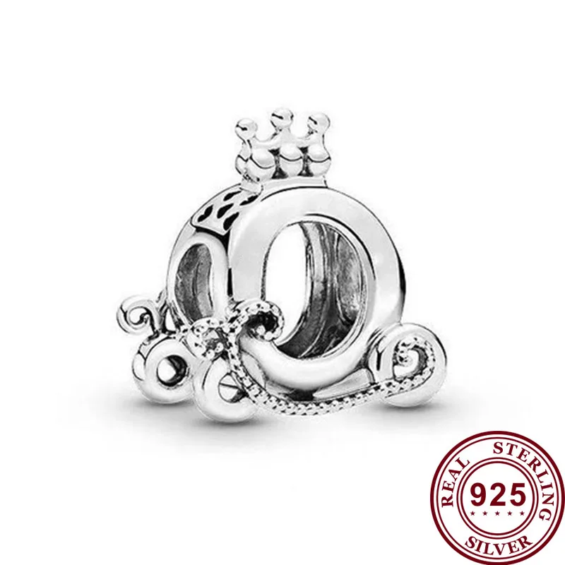 

Original 925 Sterling Silver Bead Shining Crown Pumpkin Carriage Beads Fit Pandora Women Bracelet & Necklace Diy Jewelry