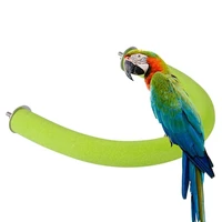 parrot perch wooden bird stand u shape nail perches claw grinding cage toys 11ua
