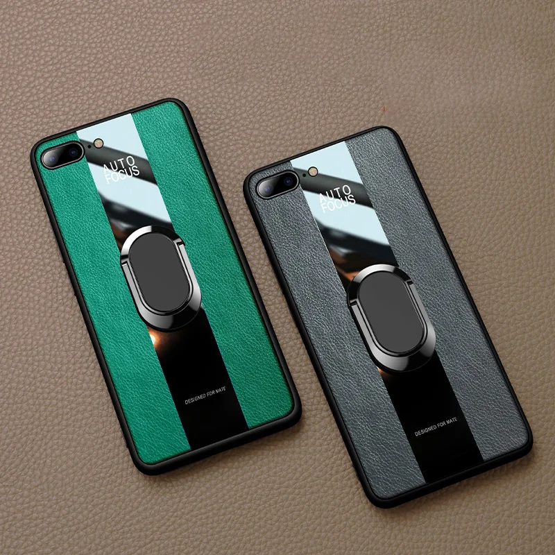 

Car Magnetic Holder Ring Case For IPhone 7 8 Plus 6s 6 X 11 XR Xs Max 11ProMax SE Leather Phone Cover