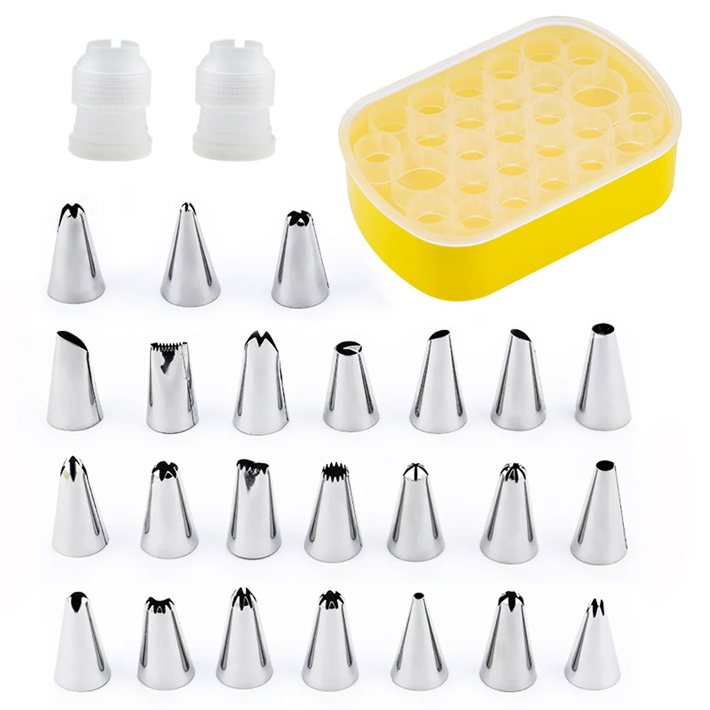 

24pcs/set Cake Decorating Tips Set Cream Icing Piping Nozzle Icing Piping Pastry Nozzles Baking Accessories Cake Decoration Tool