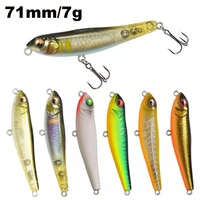 2022 transparent winter fishing lures pencil baits with steel ball fish hooks minnow crankbaits tackle fishing accessories