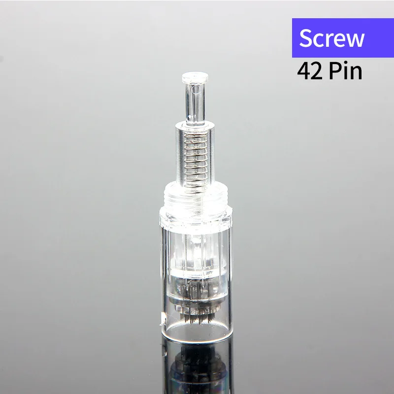 42 pin 10PCS Винт Dr. pen Dr. pen ручка иглы картридж иглы наконечники нано иглы для электрической микро-прокатки Dr. Pen штамп терапия сужение пор - Цвет: 42 pin 10PCS