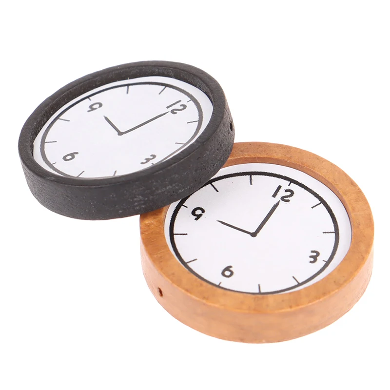 

1:12 Dollhouse Miniature Wall Clock Play Miniaturas Home Decor Accessories Diy Simulation Furniture Toys