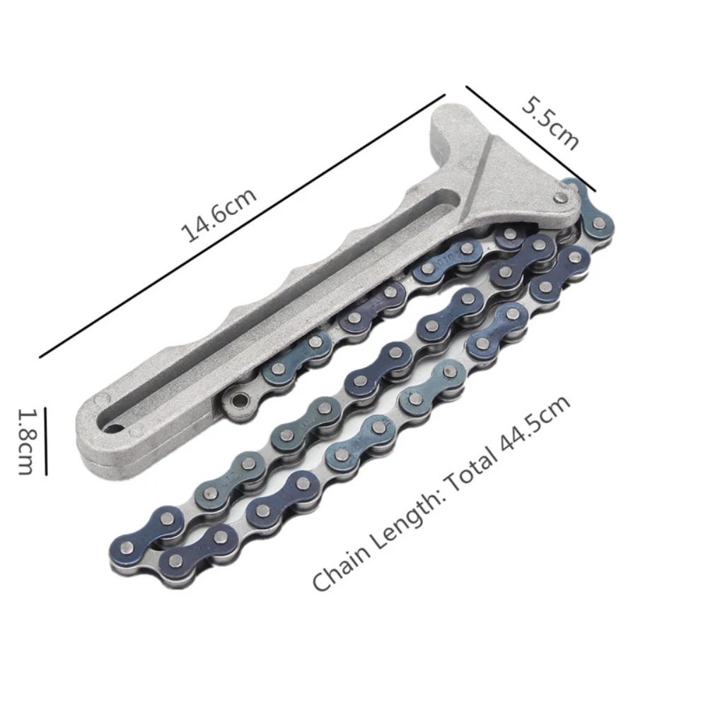 

Newest Portable Aluminum Alloy Handle Chain Oil Filter Wrench Spanner Remover Tool
