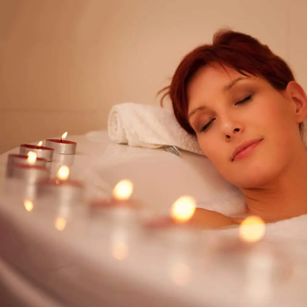 Новинка 50 шт. одноразовые Свадебные свечи N6L6 с изображением белого чая витринные