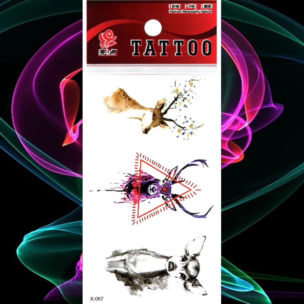 Водостойкие временные тату-наклейки Sika Deer поддельные тату флэш-тату боди-арт