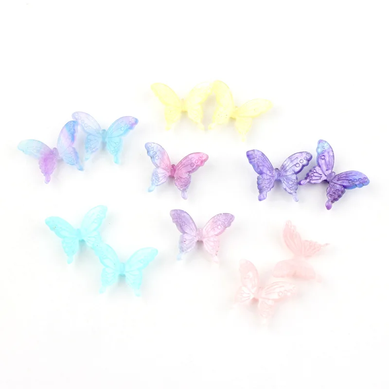 

Shiny butterfly resin for children's hair jewelry, DIY children accessories or clothes , 20 pcs/lot, 2.1x1.6cm