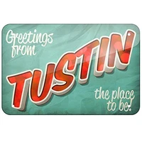 tin sign new aluminum greetings from tustin postcard 11 8 x 7 8 inch