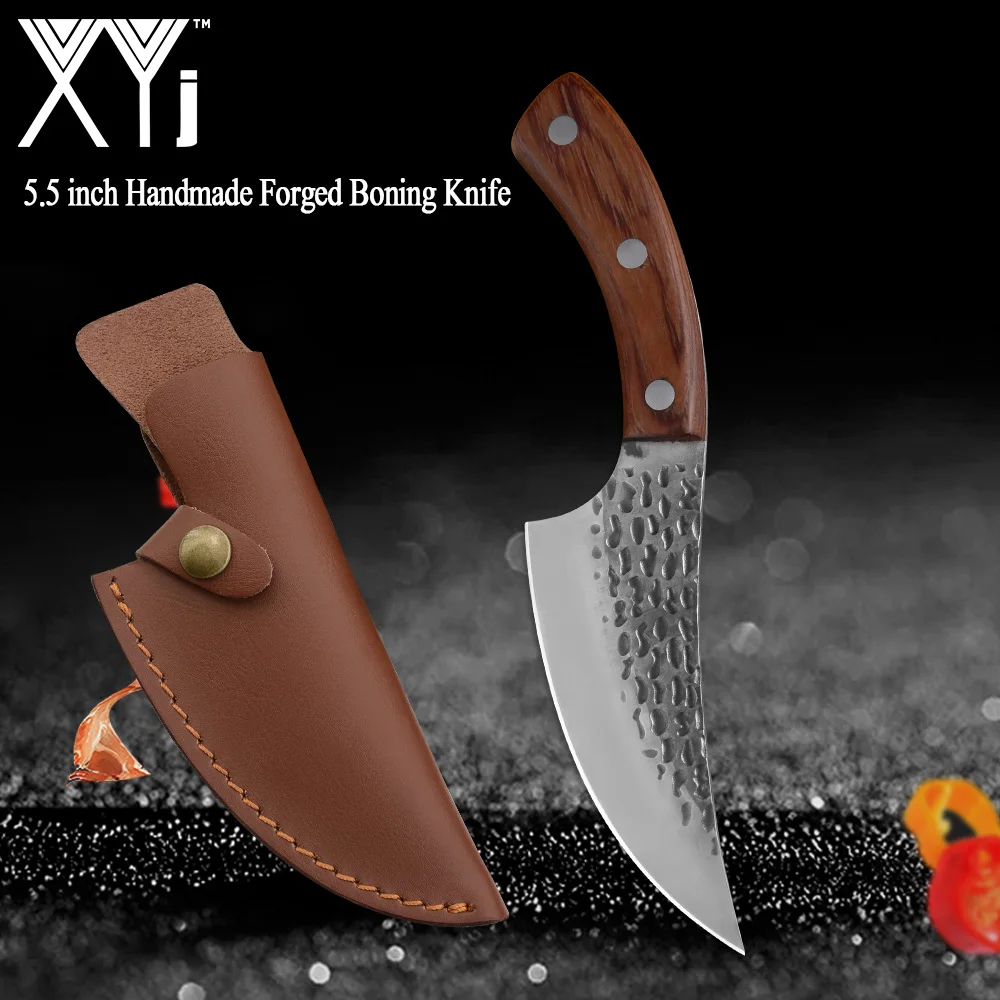 XYj 5 дюймовый кованый нож для нарезки костей кемпинга сербский поварской кухонный