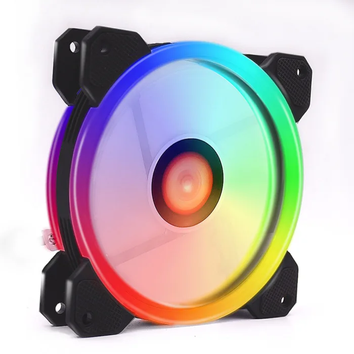 Радужное свечение RGB регулируемый цветной вентилятор охлаждения 120 мм светодиодный ПК компьютер бесшумный корпус контроллер вентилятора VDX99