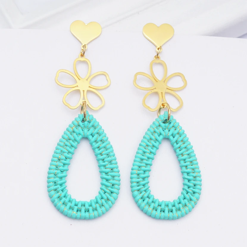 Капля мода ткачество летние богемные серьги для женщин brincos pendientes mujer moda 2019 aretes de |