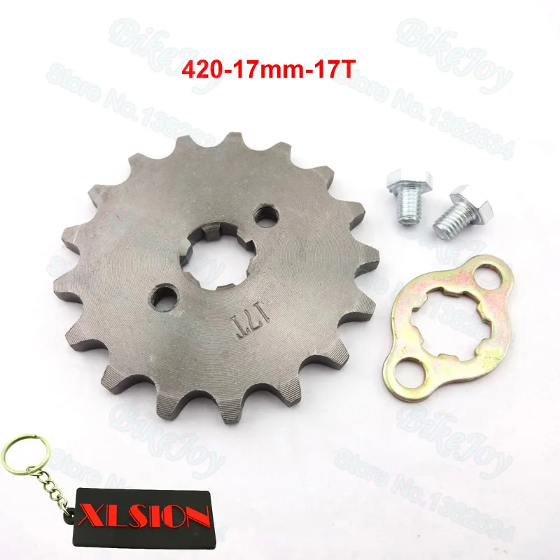 420 17 зубьев мм ID передняя Звездочка двигателя цепной Ролик Колесо для