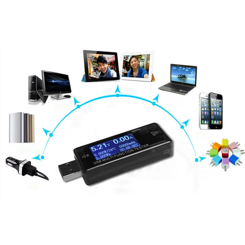 Детектор USB тестер безопасности lcd измеритель емкости батареи мультиметр 150 Вт