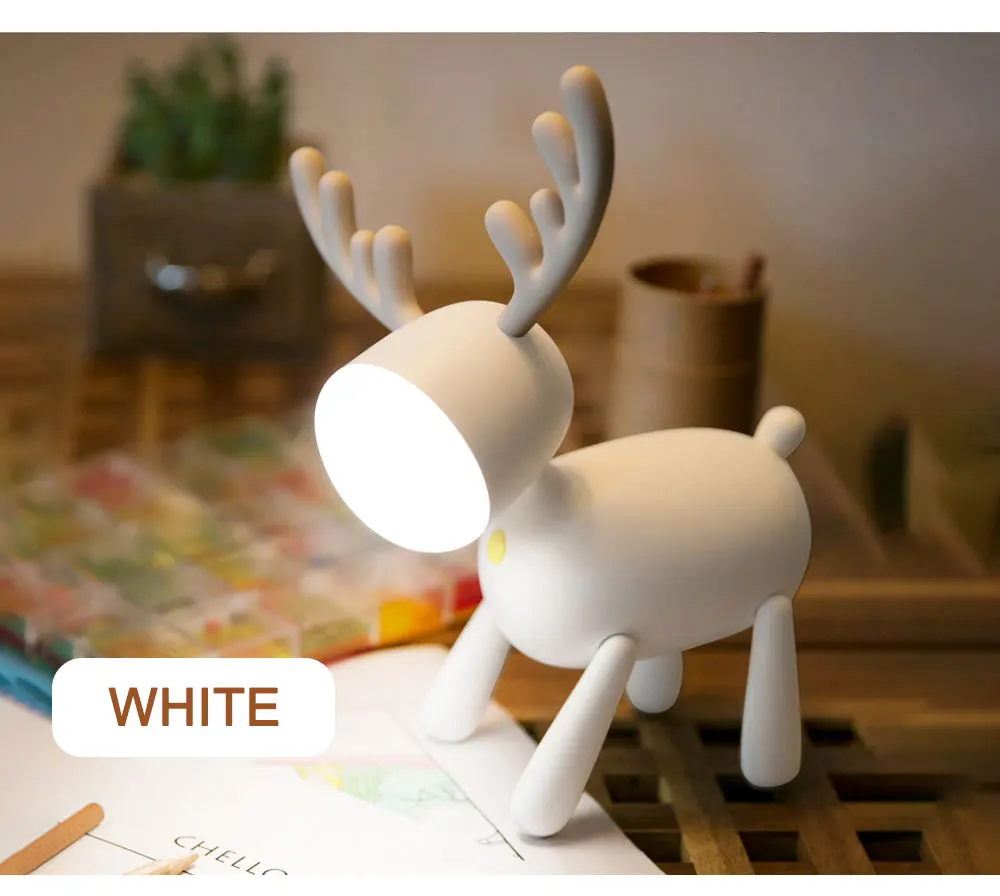 

New LED USB Puppy Lamp White Chargeable Desk Lamp Dog Light Shape Cute Children Night Lamp Household Accessories New
