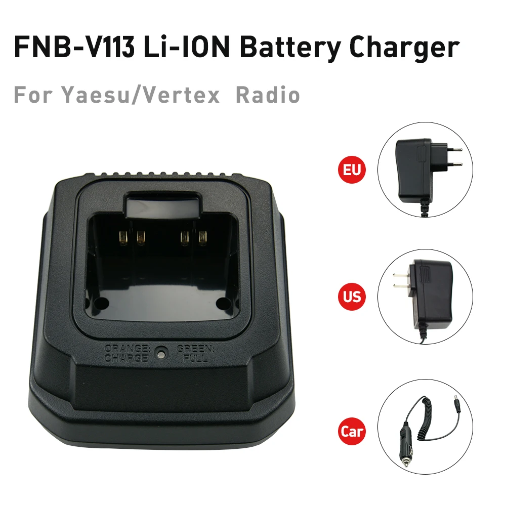 FNB-V113Li 110V-240V Walkie Talkie Li-ion Battery Charger for Yaesu/Vertex Standard Radios EVX-531 EVX-534 EVX-539 VX-450 VX-459
