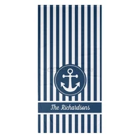 nautischen anker mit seil navy blauen streifen personalisierte bad handtuch set classic custom name text gesicht handt%c3%bccher gebu
