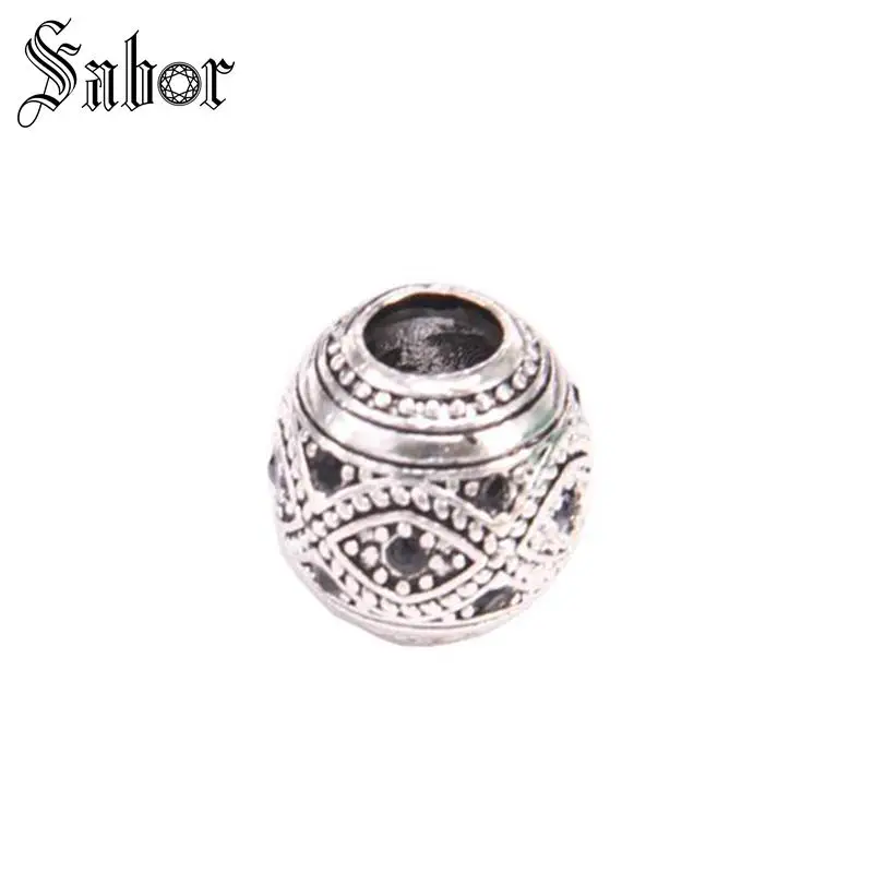 Волнистый узор черный циркон бусины подходит для браслета ожерелье модные