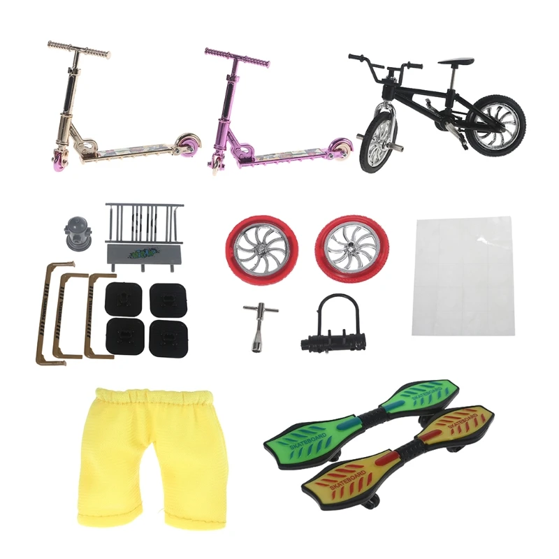 

28EC Simulation Mini Skate Ramp Parts for Kids 6-8 Creative Relieve Boredom Game