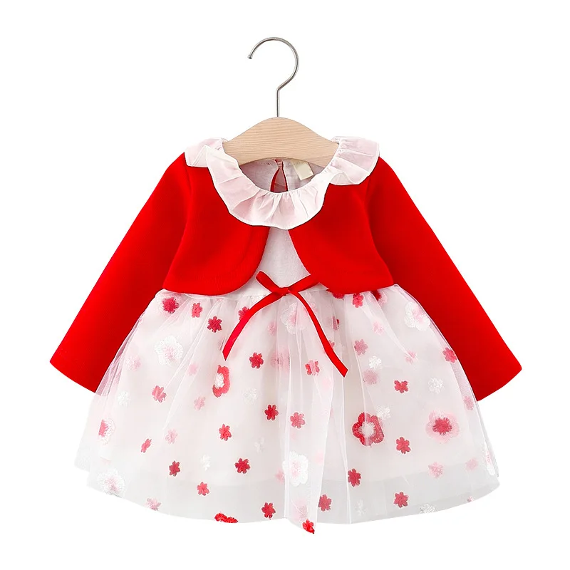 

Newborn Baby Girls Dress Infant Clothing Toddler Flower Party Birthday tutu Dresses for Girls Long Sleeve Dress Baby Clothes