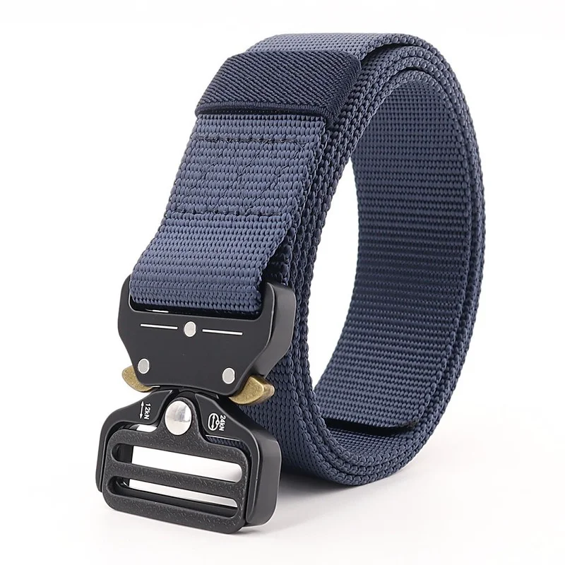 

Outdoor Belt Men's Jungle Camouflage Print Eye Snake Buckle Imitation Nylon Quick Drying Canvas Tactical Belt