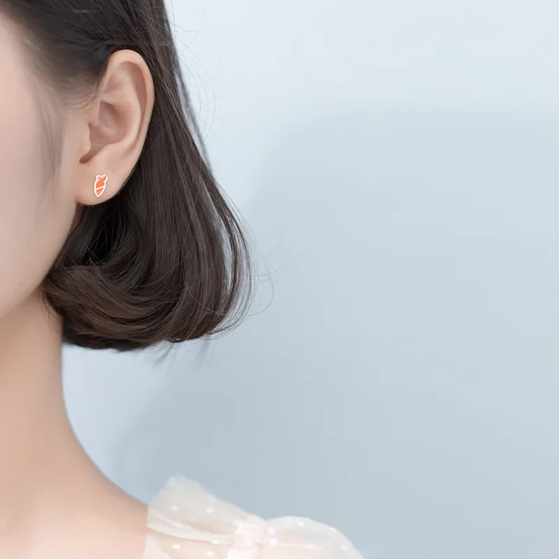 Женские асимметричные серьги гвоздики Trusta из 100% стерлингового серебра 925 пробы с