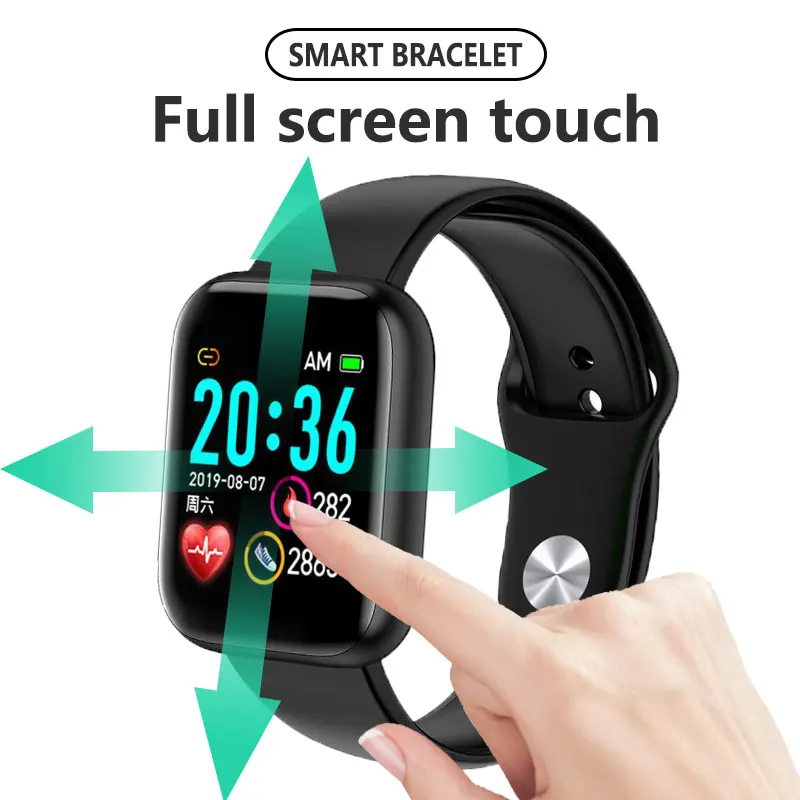 Спортивные аналоговые Смарт часы для мужчин и женщин полностью сенсорные