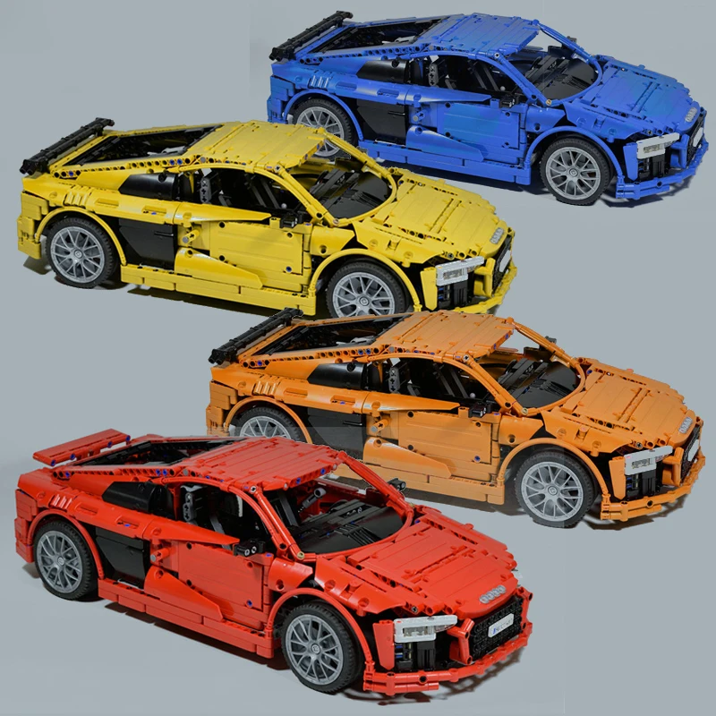 Technic RC Supercar AuDi R8 MOC набор деталей кирпича для MOC 4463 Строительные блоки Набор игрушек DIY развивающий Детский Подарок Brinquedo