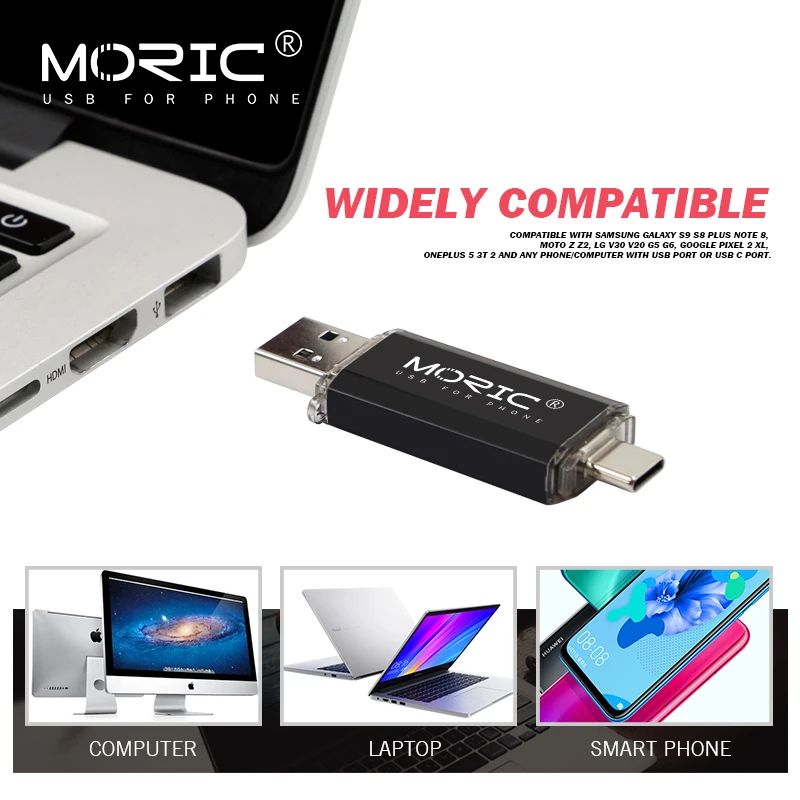 

2 in 1 smart Type c pendrive 128GB 64GB memoria usb flash drive 32GB 16GB cle usb 3.0 Pen drive 8G for phone flash usb stick