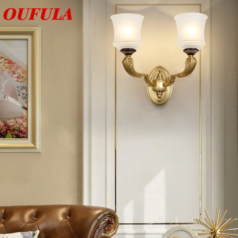 

OULALA Indoor Wall Lamps Fixture Brass Modern LED Sconce Contemporary Creative Decorative For Home Foyer Corridor Bedroom