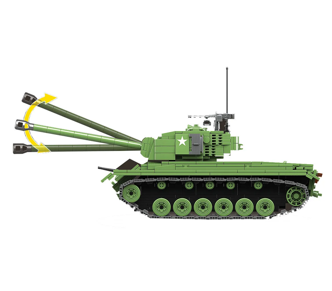Gulo gulo 1013 шт. военный M26 тяжелый танк строительные блоки США Немецкий тигр 131