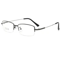 metal half rim light luxury literary spectacle frames mens simple business eyeglasses lightweight fashionable myopia eyewears