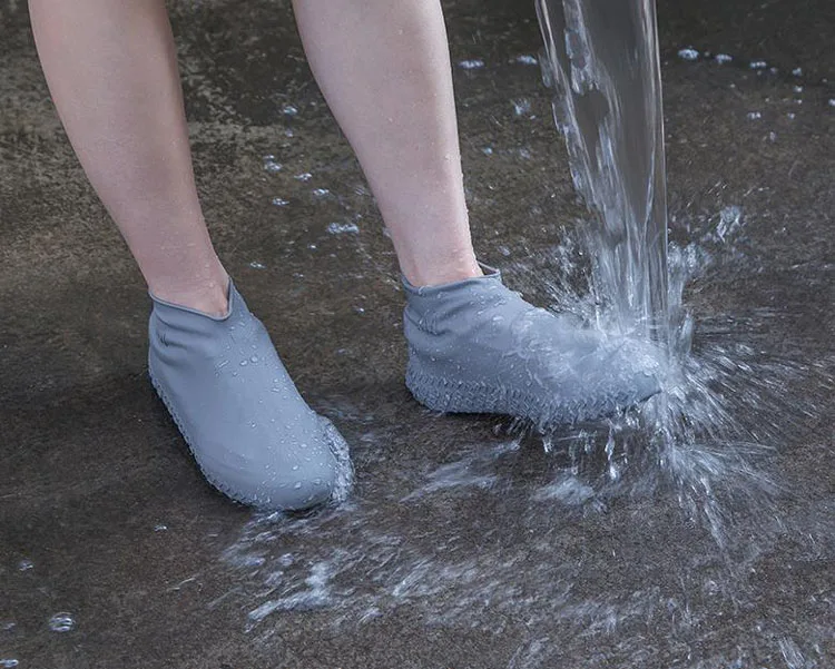 

Recyclable Silicone Shoe Covers Reusable Waterproof Shoes Covers Rain Boots Non-slip многоразовые бахилы Shoe Covers for Rain