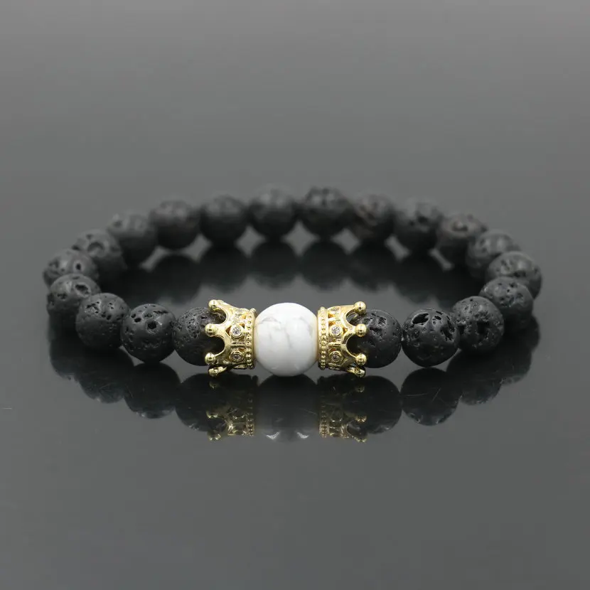 Браслет с бусинами для мужчин Ювелирное Украшение под золото микро кубическим