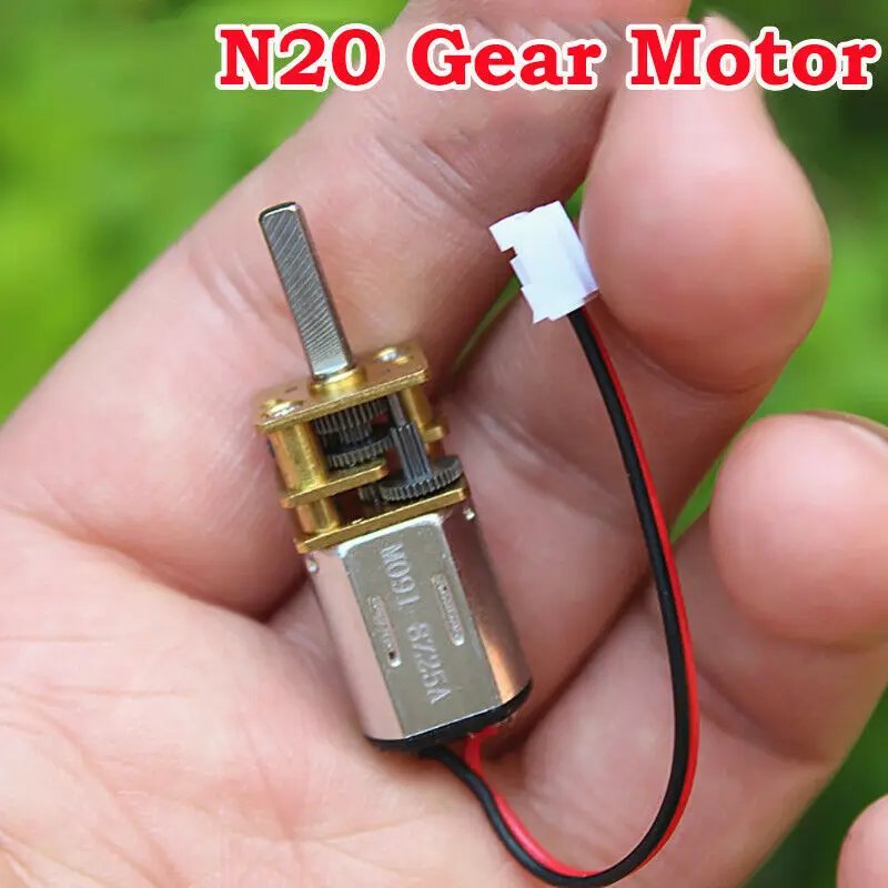 Мини N20 Шестерни мотор редуктор постоянного тока 3V 6V 5V 100 об/мин медленно Скорость