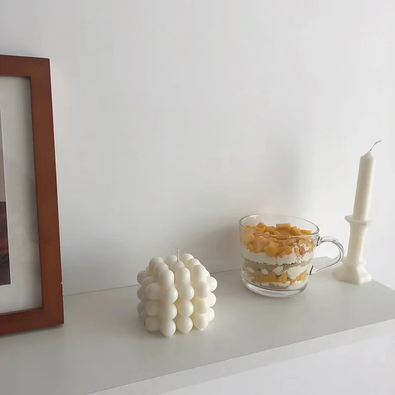 Свеча-Кубик Рубика свеча украшение дома ручная работа прямоугольная римская на